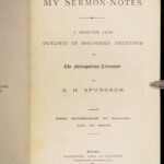 My Sermon-Notes – Charles H. Spurgeon – 1884 | Complete 4 Volumes, Original Cloth