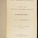 My Sermon-Notes – Charles H. Spurgeon – 1884 | Complete 4 Volumes, Original Cloth