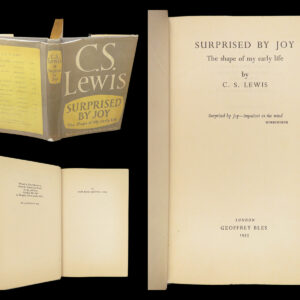 Surprised by Joy – C.S. Lewis – 1955 | First Edition Memoir w/ WWII Recollections