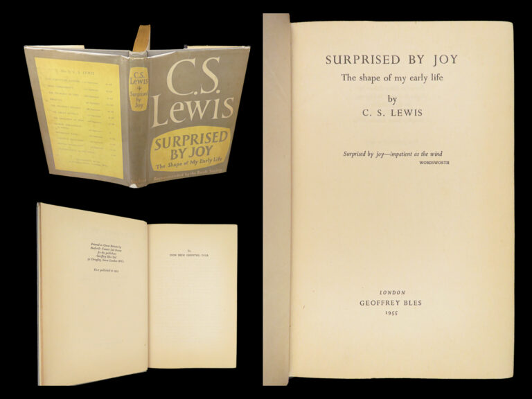 Image of Surprised by Joy – C.S. Lewis – 1955 | First Edition Memoir w/ WWII Recollections