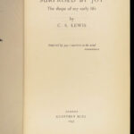 Surprised by Joy – C.S. Lewis – 1955 | First Edition Memoir w/ WWII Recollections