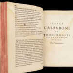 Theophrastus Characters – Theophrastus – 1617 | Casaubon Latin-Greek Edition
