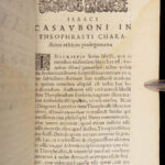 Theophrastus Characters – Theophrastus – 1617 | Casaubon Latin-Greek Edition
