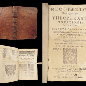 Theophrastus Characters – Theophrastus – 1617 | Casaubon Latin-Greek Edition