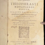 Theophrastus Characters – Theophrastus – 1617 | Casaubon Latin-Greek Edition