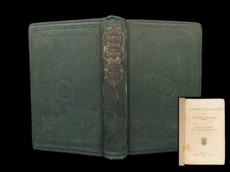 Image of A Yankee in Canada – Henry David Thoreau – 1866 | anti-Slavery First Edition