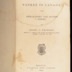 A Yankee in Canada – Henry David Thoreau – 1866 | anti-Slavery First Edition