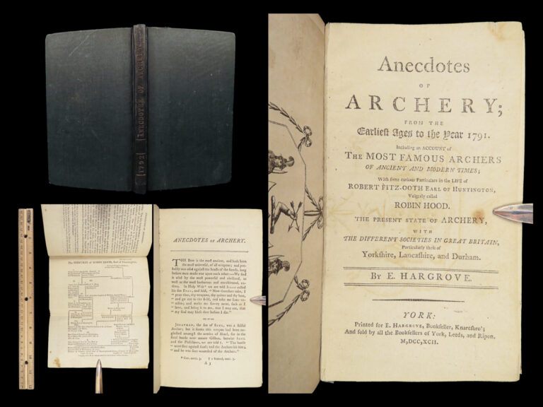 Image of Anecdotes of Archery – Ely Hargrove – 1792 | Folding Robin Hood Chart