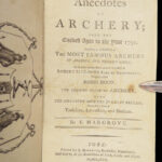 Anecdotes of Archery – Ely Hargrove – 1792 | Folding Robin Hood Chart