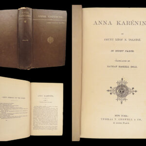 Anna Karenina – Leo Tolstoy – 1886 | First English Edition, Dole Translation