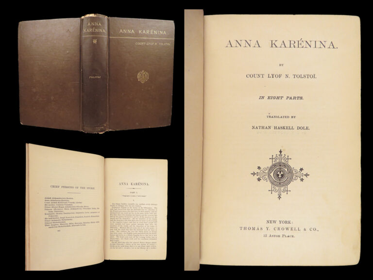 Image of Anna Karenina – Leo Tolstoy – 1886 | First English Edition, Dole Translation