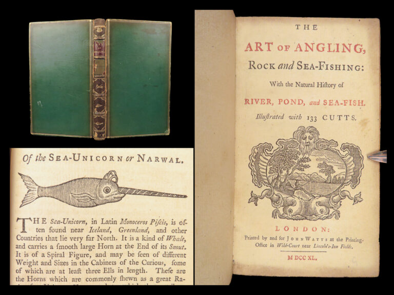 Image of The Art of Angling – Richard Brookes – 1740 | First Edition, 133 Woodcuts