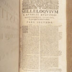 Milleloquium Veritatis – Saint Augustine – 1672 | Massive Folio, Augustine Reference