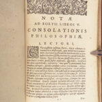 Consolation of Philosophy – Boethius – 1656 | Renatus Vallinus | Rare Paris Variant