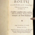 Consolation of Philosophy – Boethius – 1656 | Renatus Vallinus | Rare Paris Variant