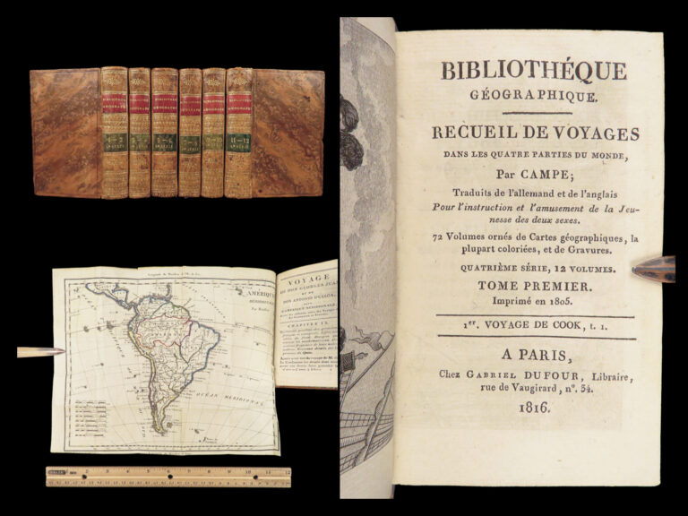 Image of James Cook Voyages – Campe – 1816 | Bibliotheque Geographique, 6v Set