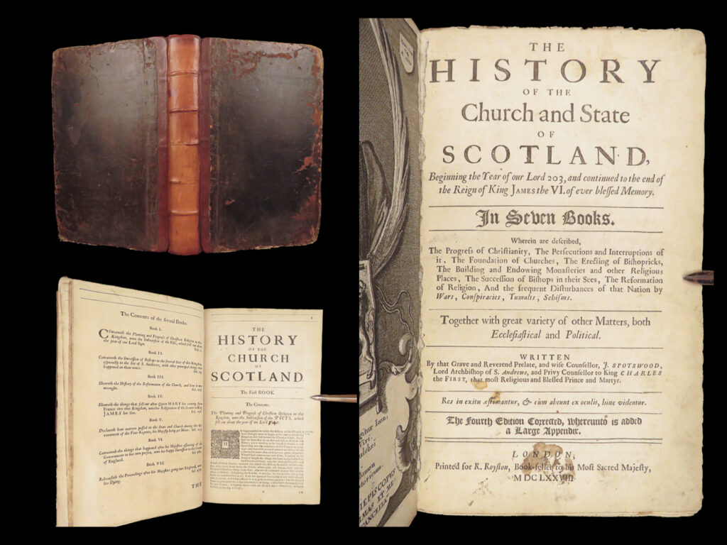 The history of the church of scotland – john spottiswood – 1678 | rare folio | john spottiswood’s history of the church of scotland (1678), second edition, covers scottish religious history with biographies and original 1677 appendix.