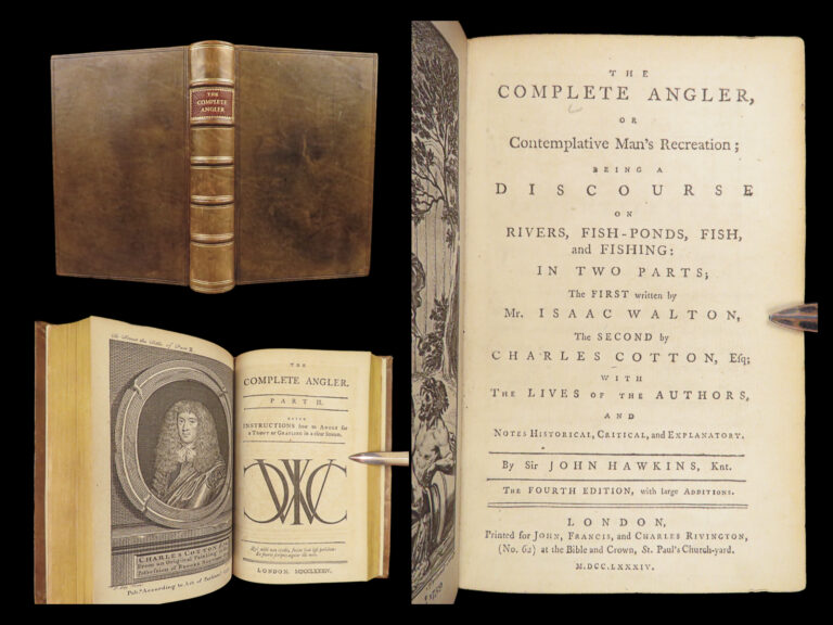 Image of The Complete Angler – Walton & Cotton – 1784 | Illustrated Fish and Fishermen