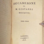 Il Decamerone – Giovanni Boccaccio – 1815 | 2 volumes, Fine Binding