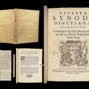 Decreta Synodi Dioecesanae – Catholic Church – 1699 | Florentine Council Decrees in Vellum