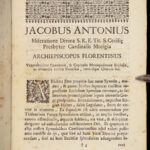 Decreta Synodi Dioecesanae – Catholic Church – 1699 | Florentine Council Decrees in Vellum