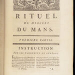 Rituel du Diocèse du Mans – Catholic Church – 1775 | First Edition Latin Rituals