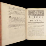 Rituel du Diocèse du Mans – Catholic Church – 1775 | First Edition Latin Rituals