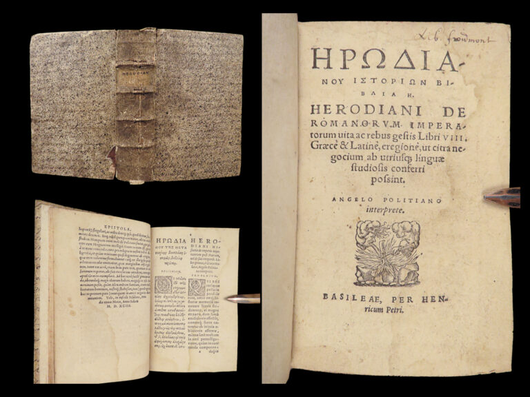 Image of Herodiani De Romanorvm – Herodian – 1563 | Greek & Latin Parallel, Poliziano