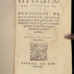 Herodiani De Romanorvm – Herodian – 1563 | Greek & Latin Parallel, Poliziano