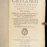 Historiae Francorum – Gregory of Tours – 1610 | Ten Books of Histories