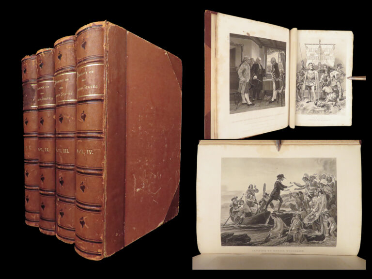 Image of 1876 History of United States Spencer Americana 4v Alonzo Chappell ART