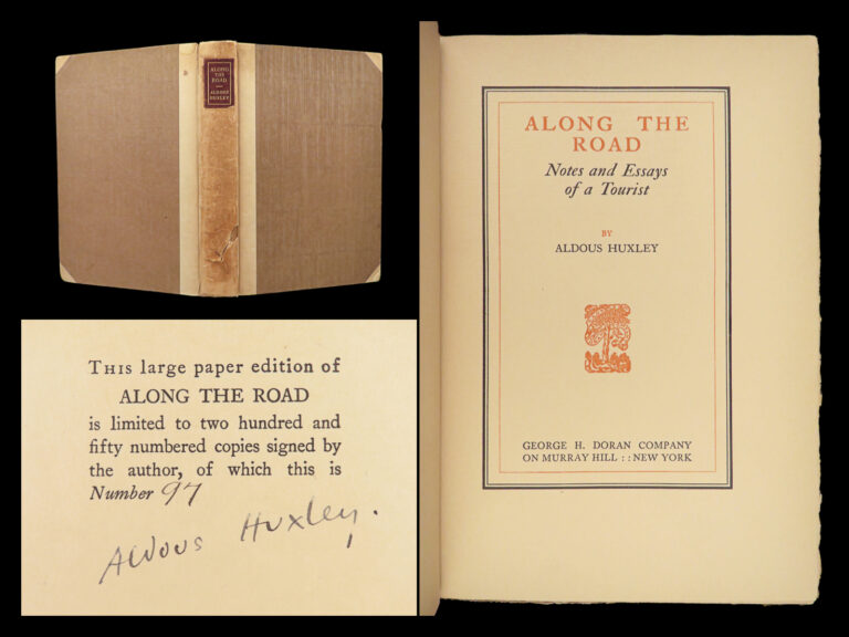 Image of 1925 – Along the Road – Aldous Huxley | First Edition |  Signed by Huxley