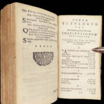 Institutiones – Justinian – 1641 | Roman Law Digest, Corpus Juris Civilis