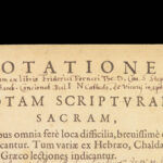 Notationes in totam Scripturam Sacram – de Sa – 1598 | Plantin | Bamberg Witch Trials Provenance