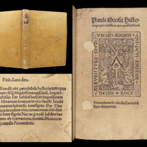 Pauli Orosii Historiarum adversum paganos– Paulus Orosius – 1510 | Post-Incunable