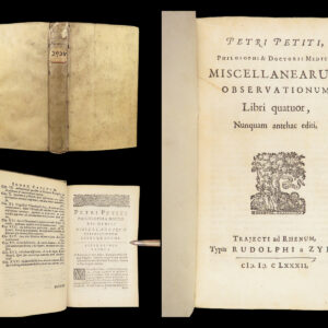 Miscellanea Observationum – Pierre Petit – 1682 | Classical Literature Commentary