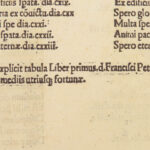Fracisci Petracae De remediis – Petrarch – 1492 | Incunable, Vellum Folio