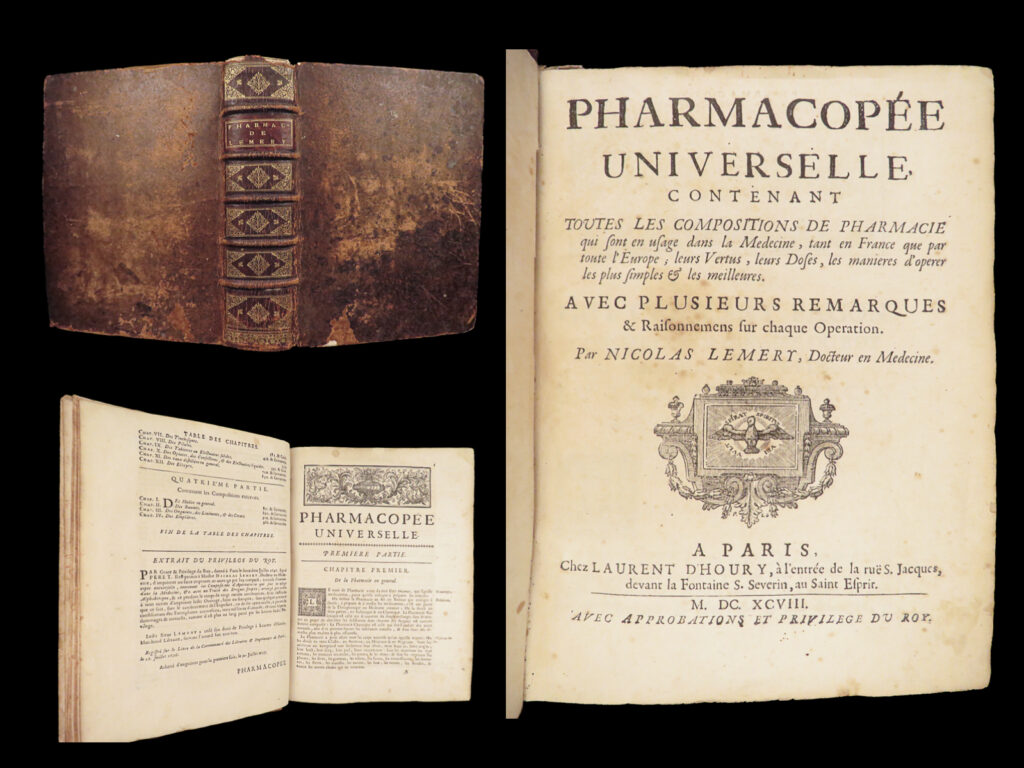 Pharmacopée universelle – nicolas lémery – 1698 | french medicine compendium | nicolas lémery’s pharmacopée universelle (paris, 1698) compiles european medicinal recipes with dosages and commentary, arranged alphabetically and concluded with a pharmaceutical glossary.