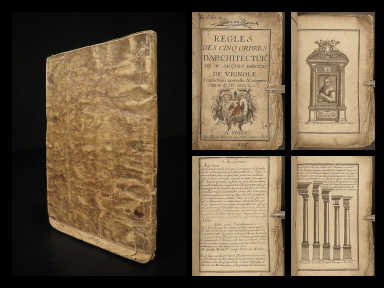 Image of 1665 Five Orders Architecture VIGNOLA Italian ART Michelangelo RARE Paris ed