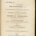 A Complete Course of Lithography – Alois Senefelder – 1819 | Illustrated First English Edition