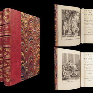 Idylles of Theocritus – 1796 | Beautiful Morocco, 19 Engravings | French 2vol
