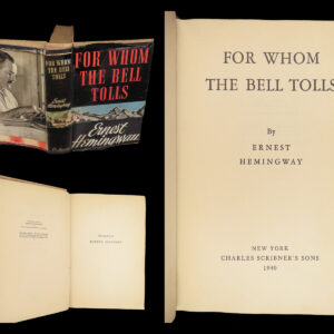For Whom the Bell Tolls – Ernest Hemingway – 1940 | First Edition, First Printing