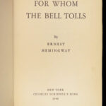 For Whom the Bell Tolls – Ernest Hemingway – 1940 | First Edition, First Printing