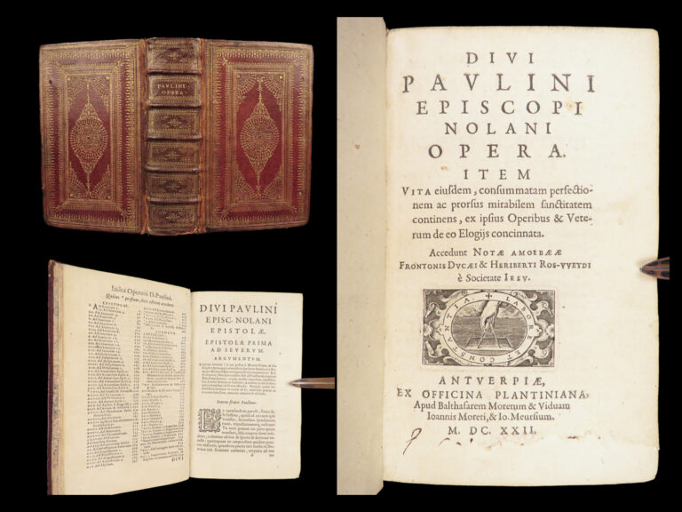 Image of Divi Pavlini Episcopi Nolani Opera – Paulinus of Nola – 1622 | Plantin Press, Latin Poems & Epistles
