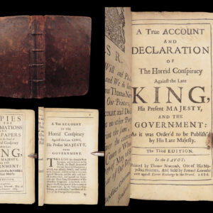 Horrid Conspiracy Against the King Charles II – Thomas Sprat – 1686 | Rye House Plot