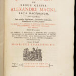 De Rebus Gestis Alexandri Magni – Quintus Curtius Rufus – 1724 | 2 vol Latin, Maps