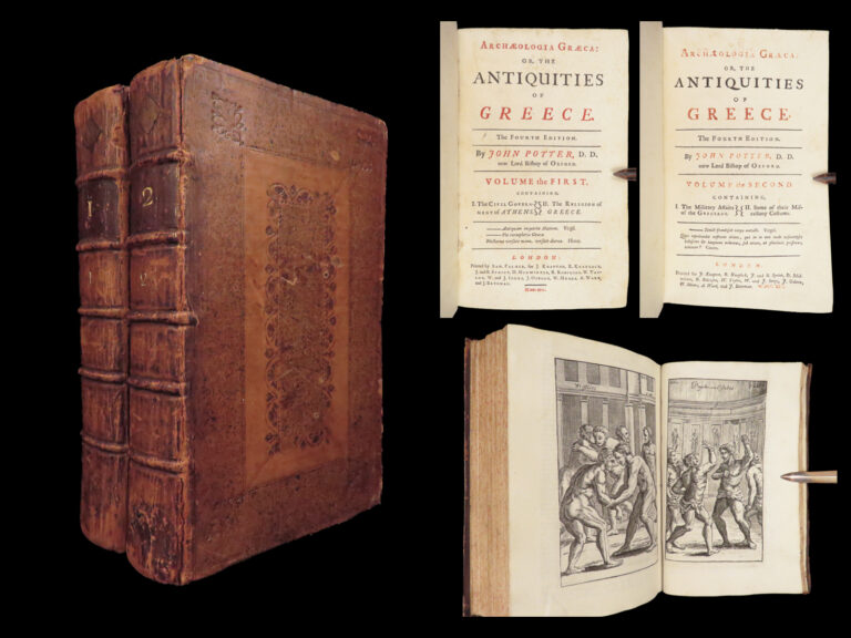 Image of Antiquities of Greece – John Potter – 1722 | Illustrated Greek Ruins & Battles