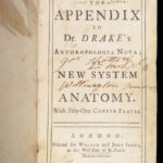 Appendix to Anthropologia nova – James Drake – 1728 | 51 Engravings of Human Anatomy