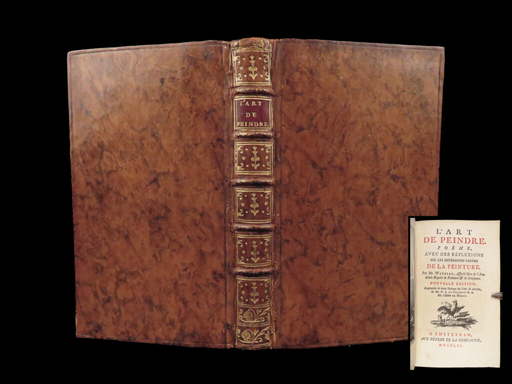 L’art de peindre – claude-henri watelet – 1761 | art of painting, poem | claude-henri watelet’s l’art de peindre (1761) is a french poetic treatise on painting, featuring reflections on design and color, commentary on dürer, michelangelo, and leonardo, and two sketch engravings.