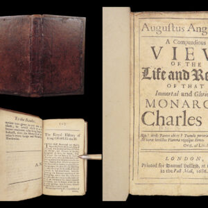 Augustus Anglicus – 1686 | Royalist View of the Life of King Charles II | First Edition